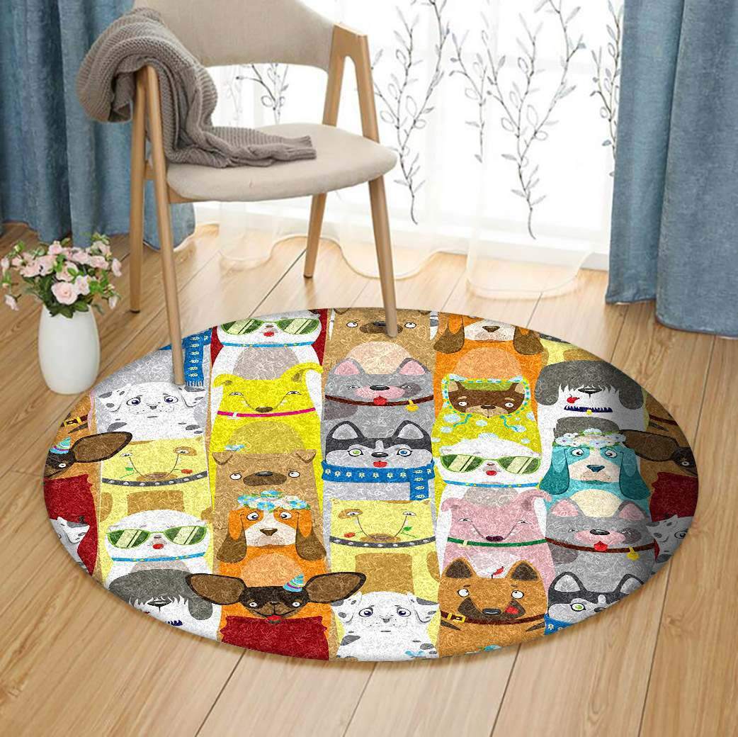 Dogs Limited Edition Round Rug