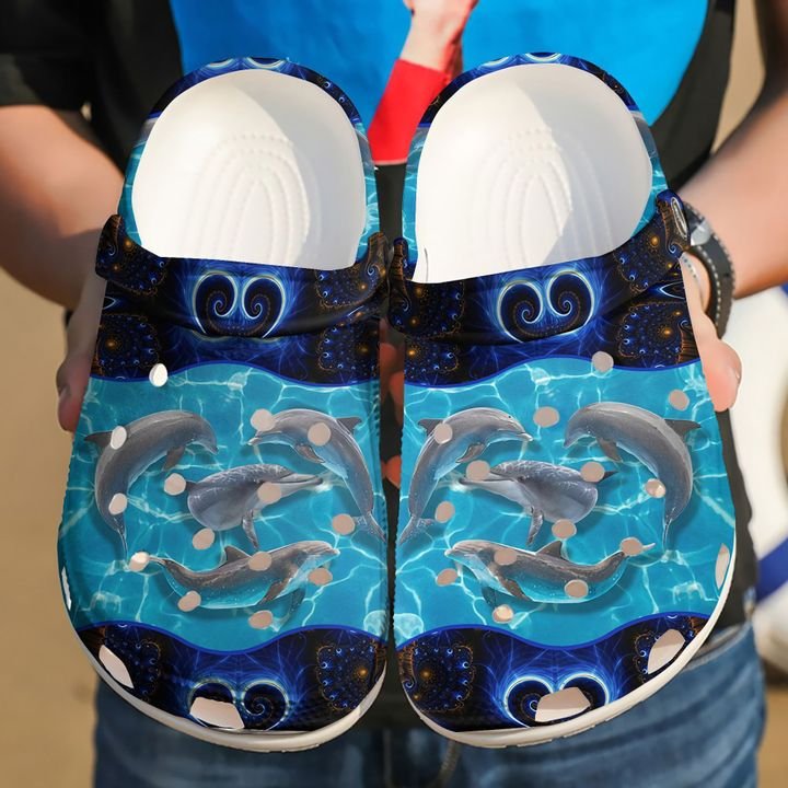 Dolphin Blue Sea Crocs Clog Shoes