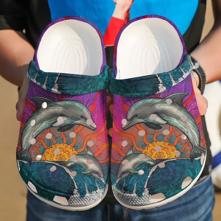 Dolphin Couple Crocs Clog Shoes