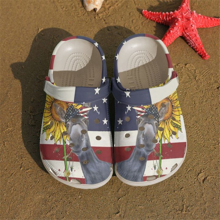 Donkey American Flag Crocs Clog Shoes