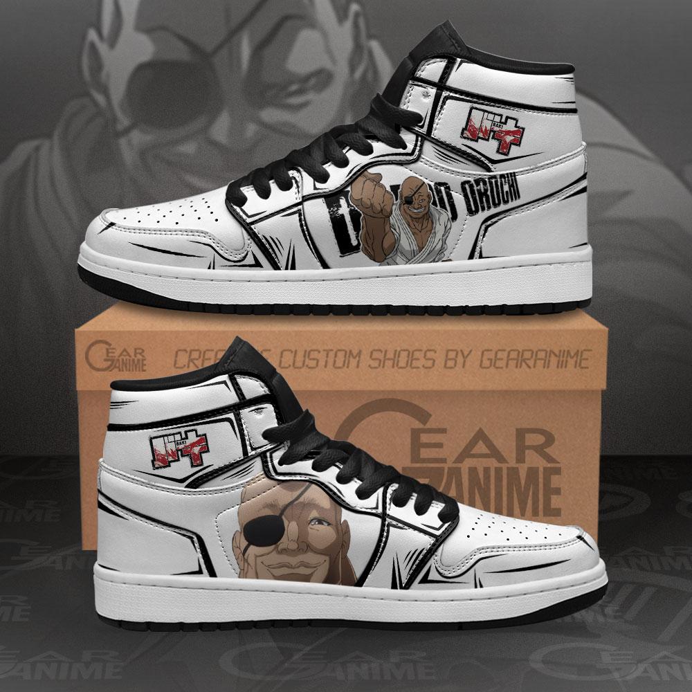 Doppo Orochi Sneakers Baki Custom Anime Air Jordan Shoes