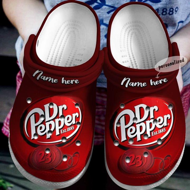 Dr Pepper Custom Personalized Name Crocs Clog Shoes