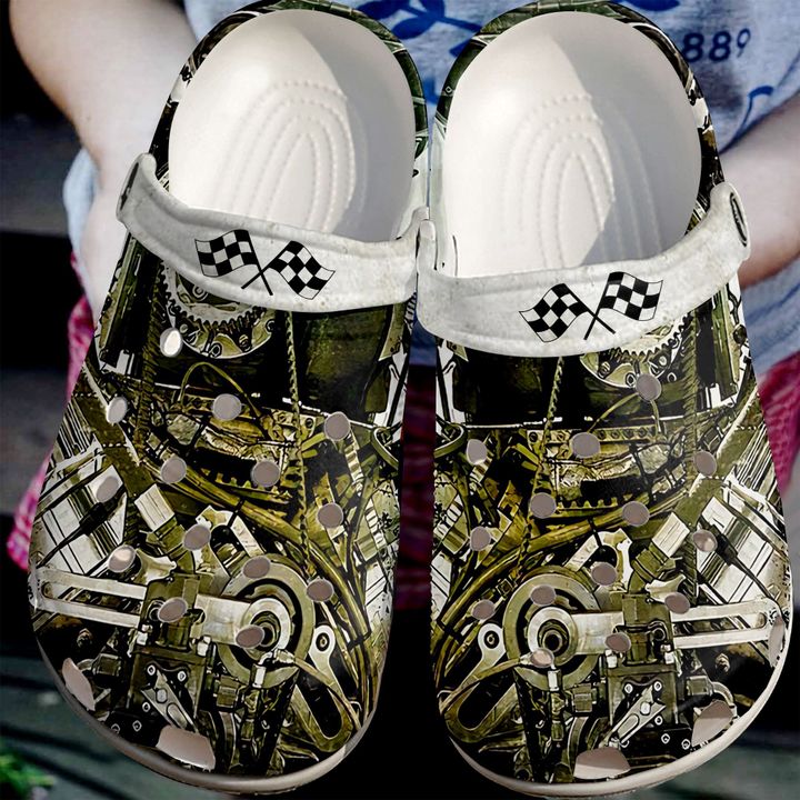 Drag Racing Power Crocs Clog Shoes