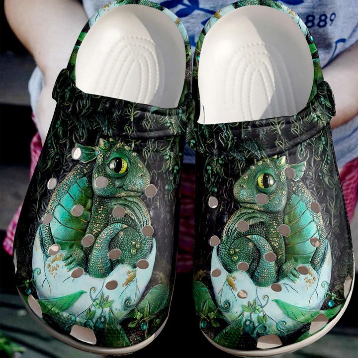 Dragon Baby Green Crocs Clog Shoes