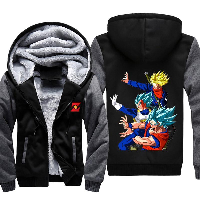 Dragon Ball Super Fleece Jacket Trunks Goku And Vegeta Jacket Hoodie 3D