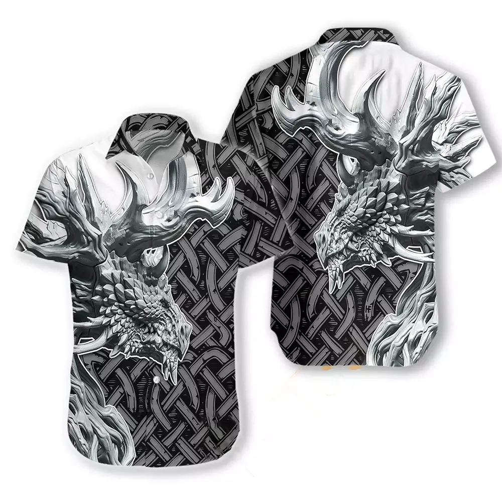 Dragon Celtic Art 3d Hawaiian shirts
