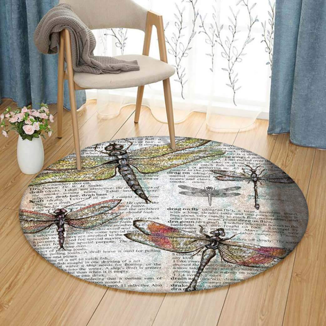 Dragonfly Limited Edition Round Rug