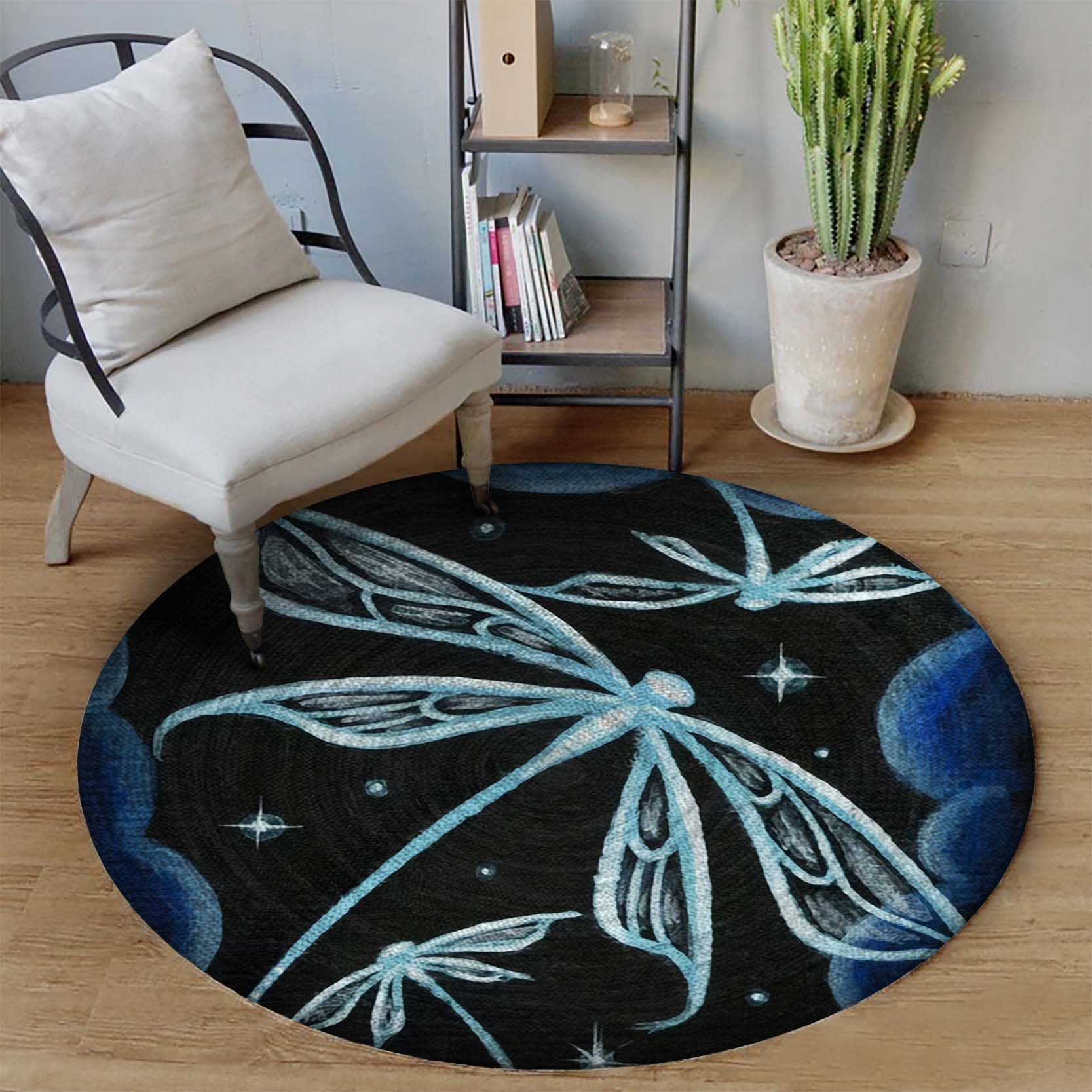Dragonfly Limited Edition Round Rug
