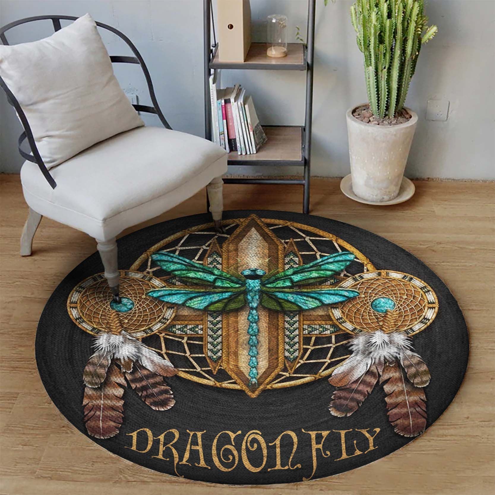 Dragonfly Limited Edition Round Rug