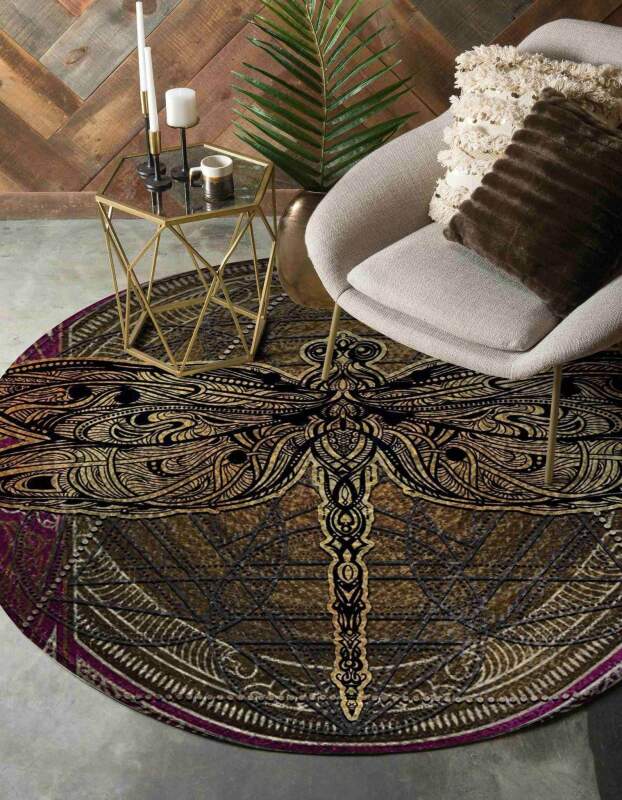 Dragonfly Limited Edition Round Rug