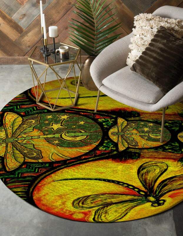 Dragonfly Limited Edition Round Rug