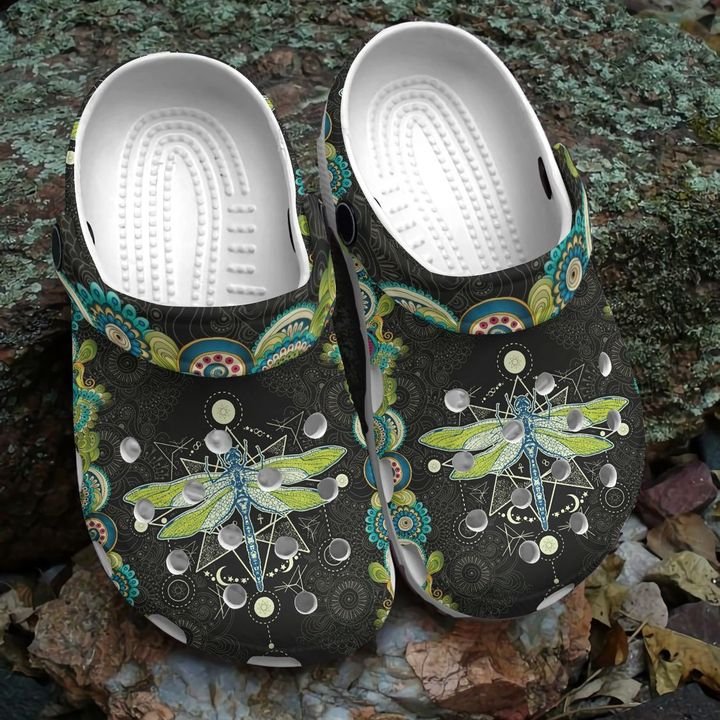 Dragonfly Mandala Crocs Clog Shoes