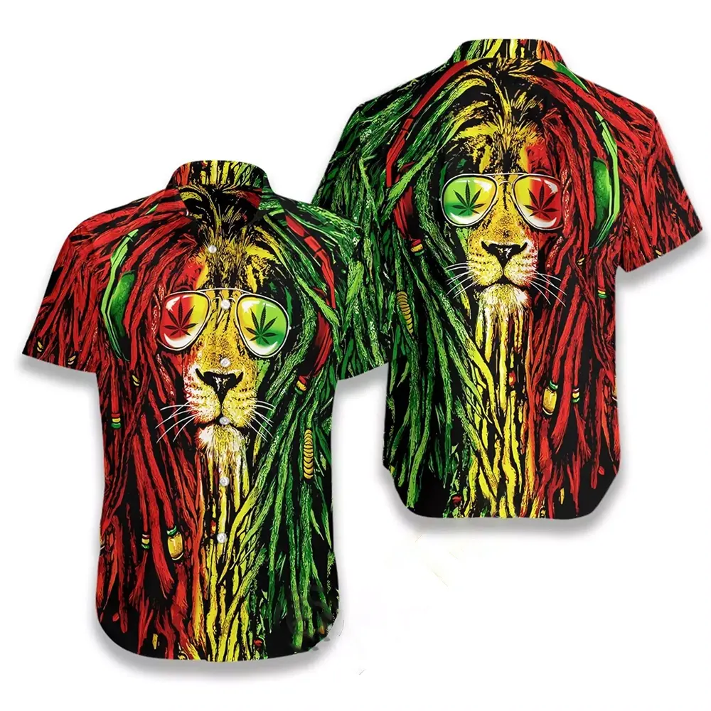 Dreadlocks Rasta Lion Hawaiian shirts