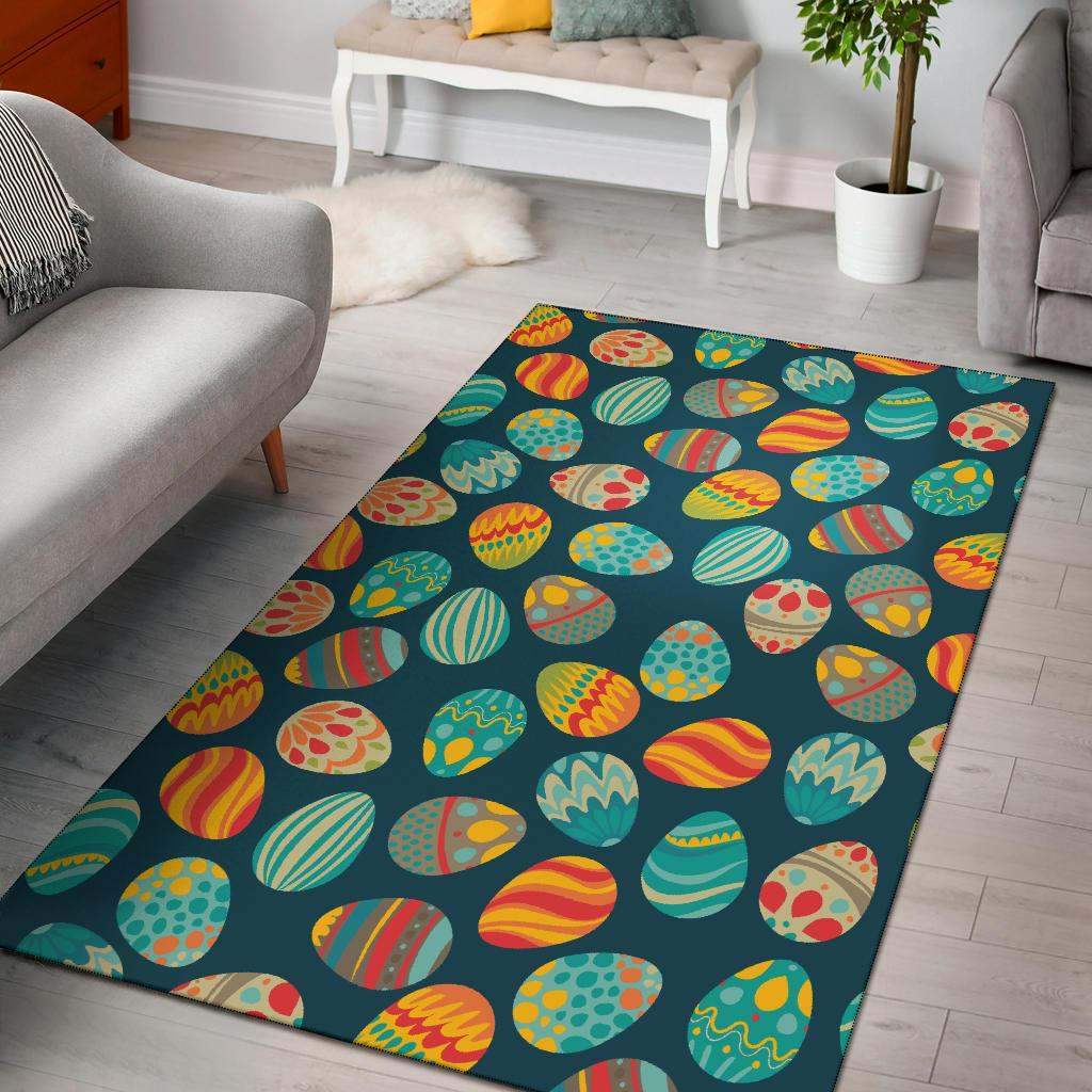 Easter Eggs Pattern Print Design Limited Edition Rug