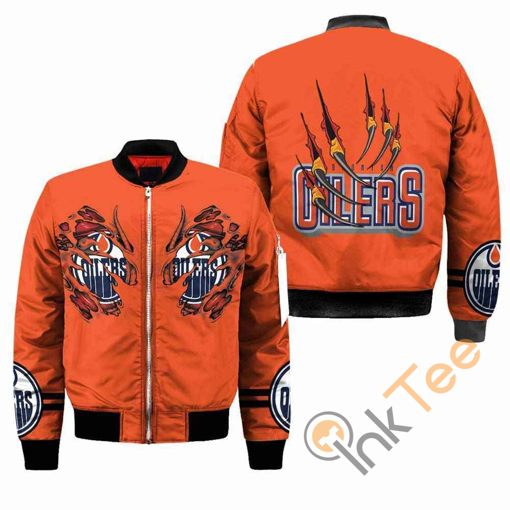 Edmonton Oilers NHL Claws Apparel Best Christmas Gift For Fans Bomber Jacket