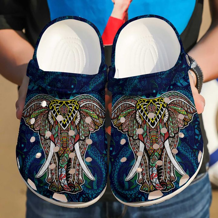 Elephant Mandala Crocs Clog Shoes
