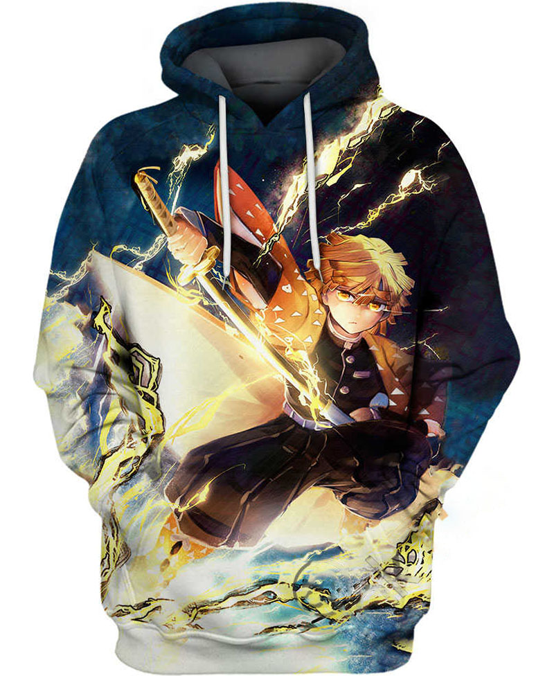 Emitting Fire And Thunder Hoodie 3D