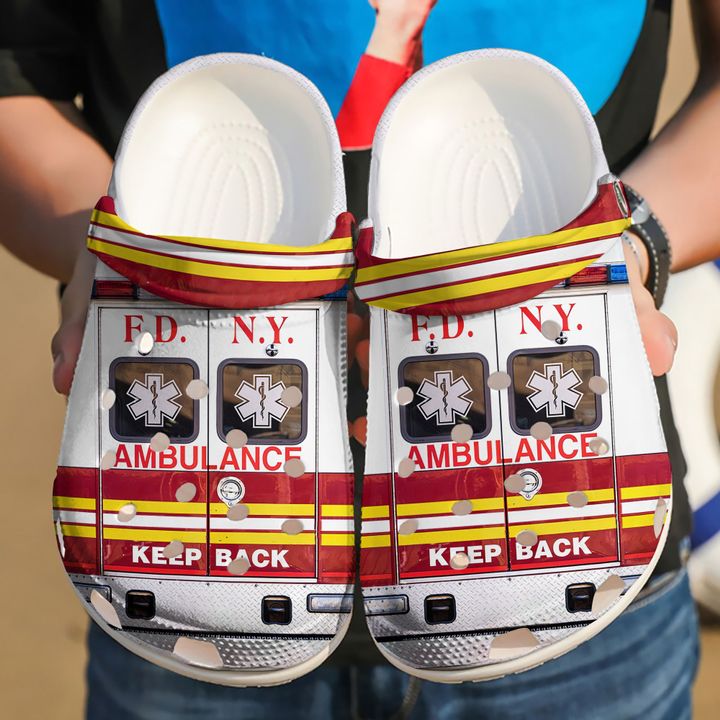 Ems Ambulance Back Crocs Clog Shoes