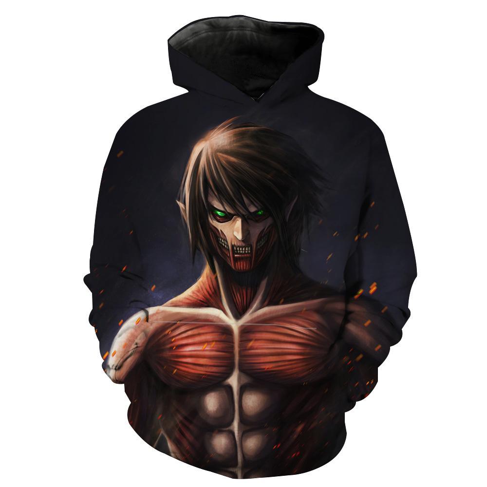 Eren Yeager Titan Attack On Titan Hoodie 3D