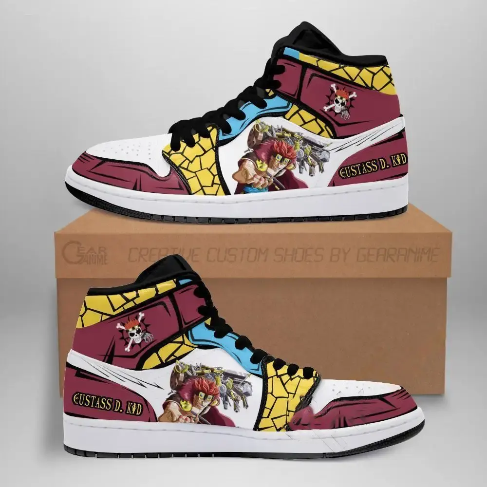 Eustass D. Kid One Piece Anime Leather Amazon Air Jordan Shoes