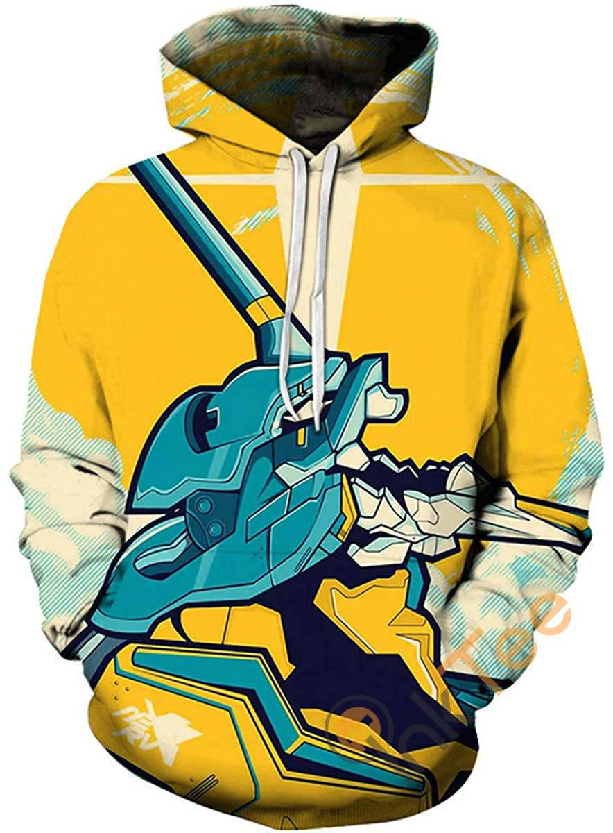 Evangelion Print Cosplay With Front Pocket Hoodie 3D