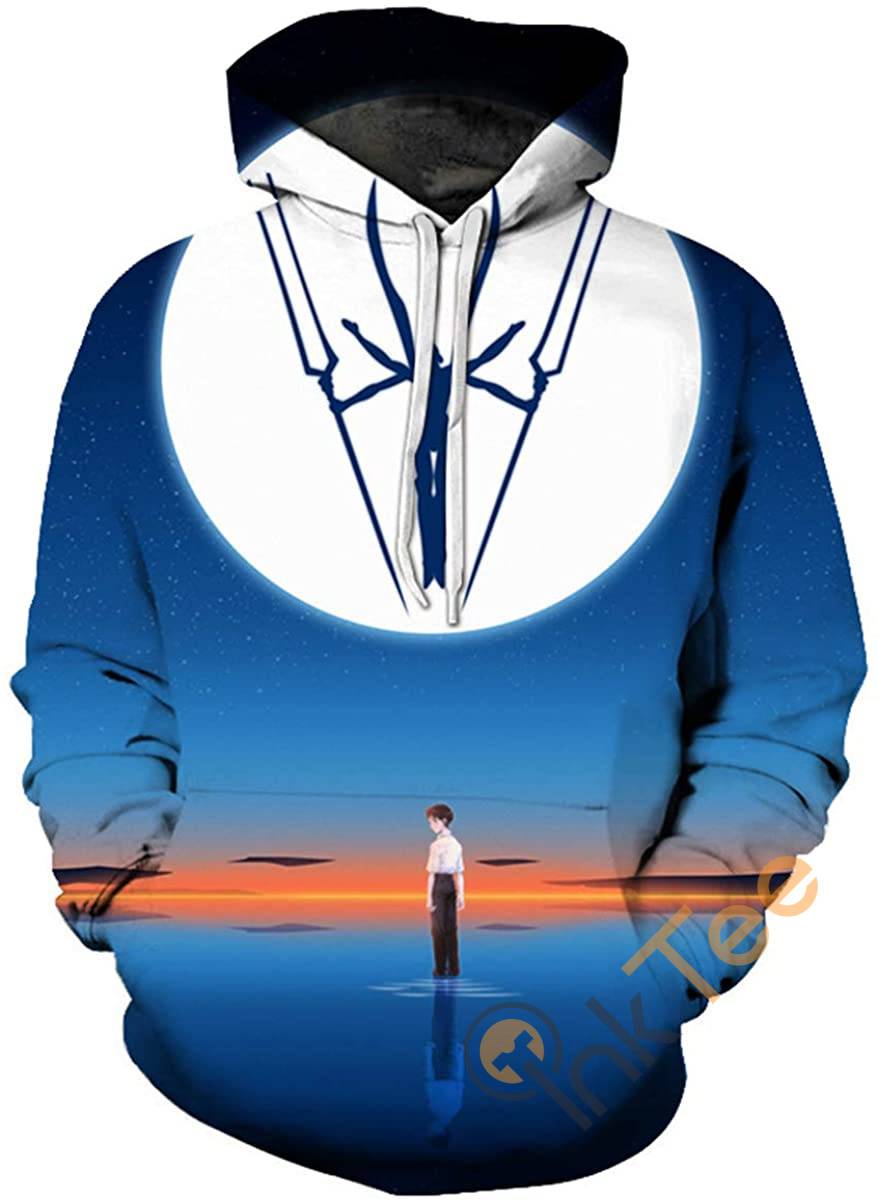 Evangelion Print Cosplay With Front Pocket Hoodie 3D