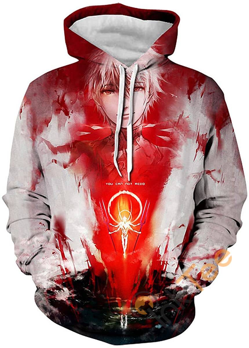 Evangelion Print Cosplay With Front Pocket Hoodie 3D