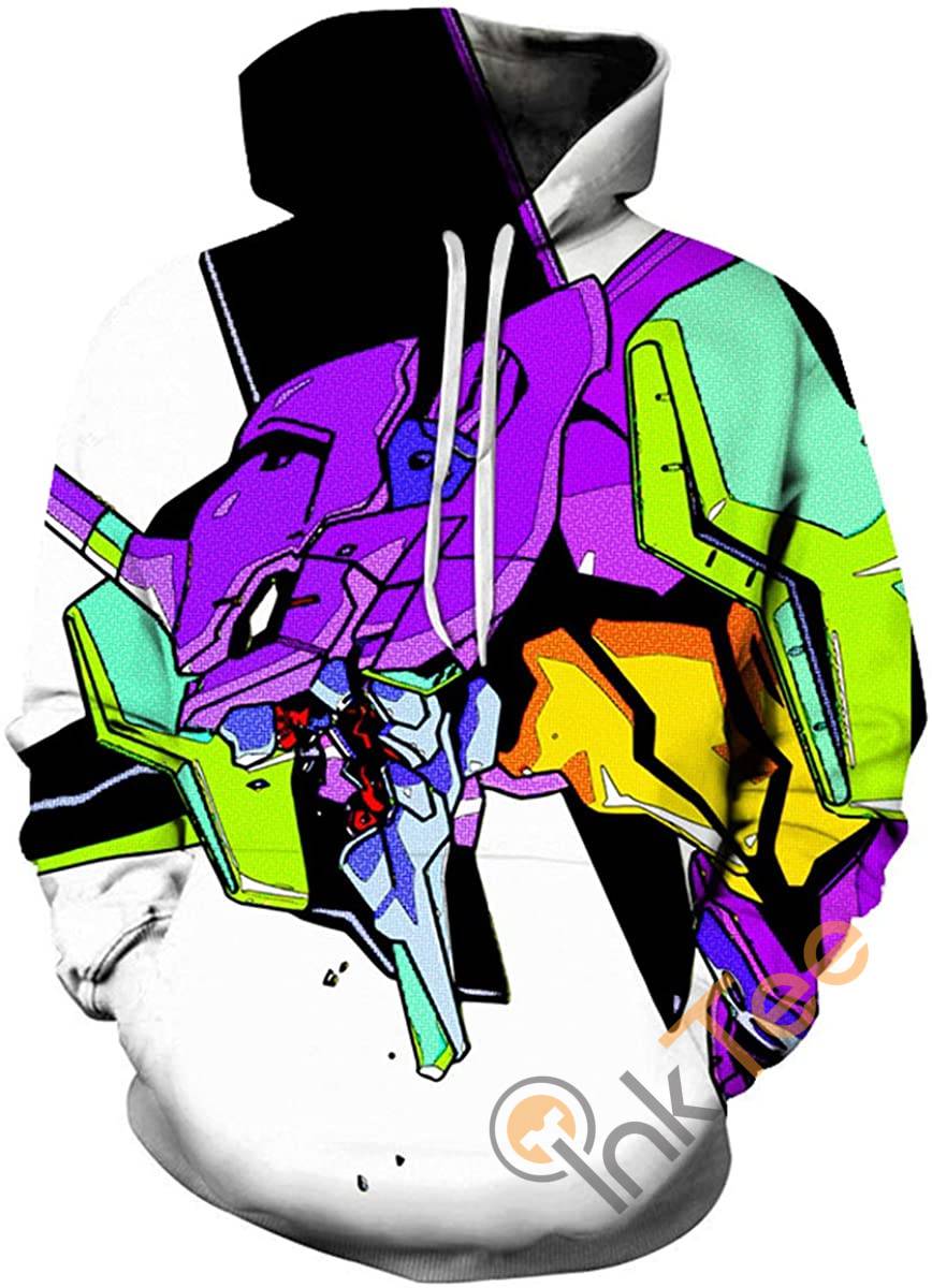 Evangelion Print Cosplay With Front Pocket Hoodie 3D