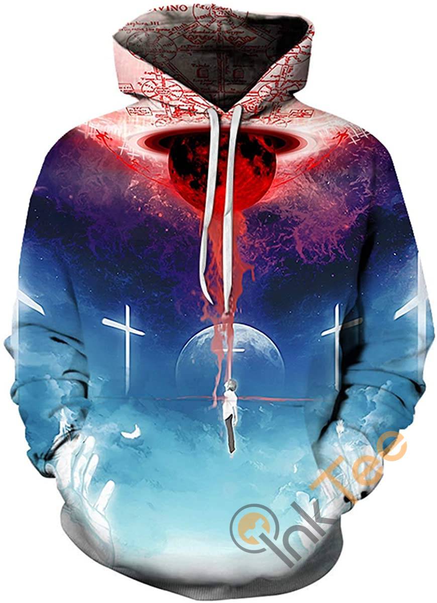 Evangelion Print Cosplay With Front Pocket Hoodie 3D