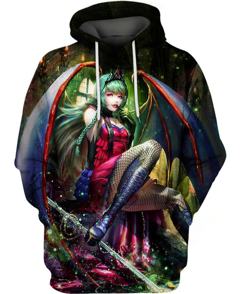 Evelyn The Succubus Hoodie 3D