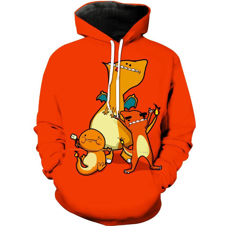 Evolution Of Charmander Funny Pokemon Hoodie 3D