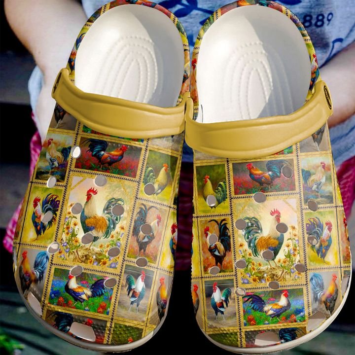 Farmer Chicken Pattern Crocs Clog Shoes