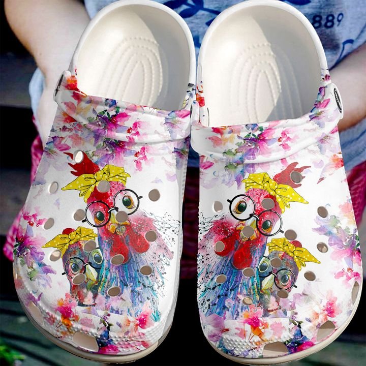 Farmer Crazy Chickens Crocs Clog Shoes