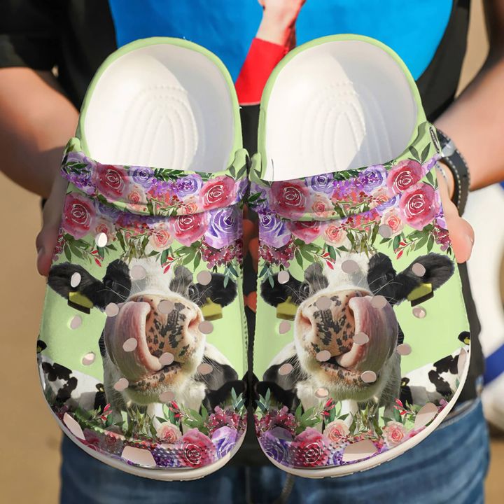 Farmer Crazy Cow Crocs Clog Shoes