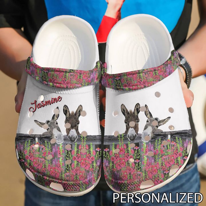 Farmer Personalized Donkey Couple Crocs Clog Shoes