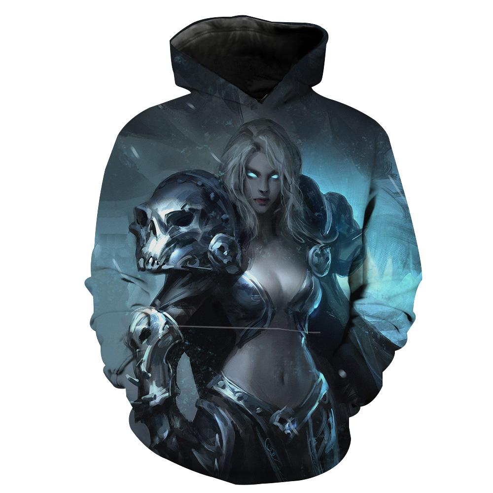 Female Lich King Arthas World Of Warcraft Hoodie 3D