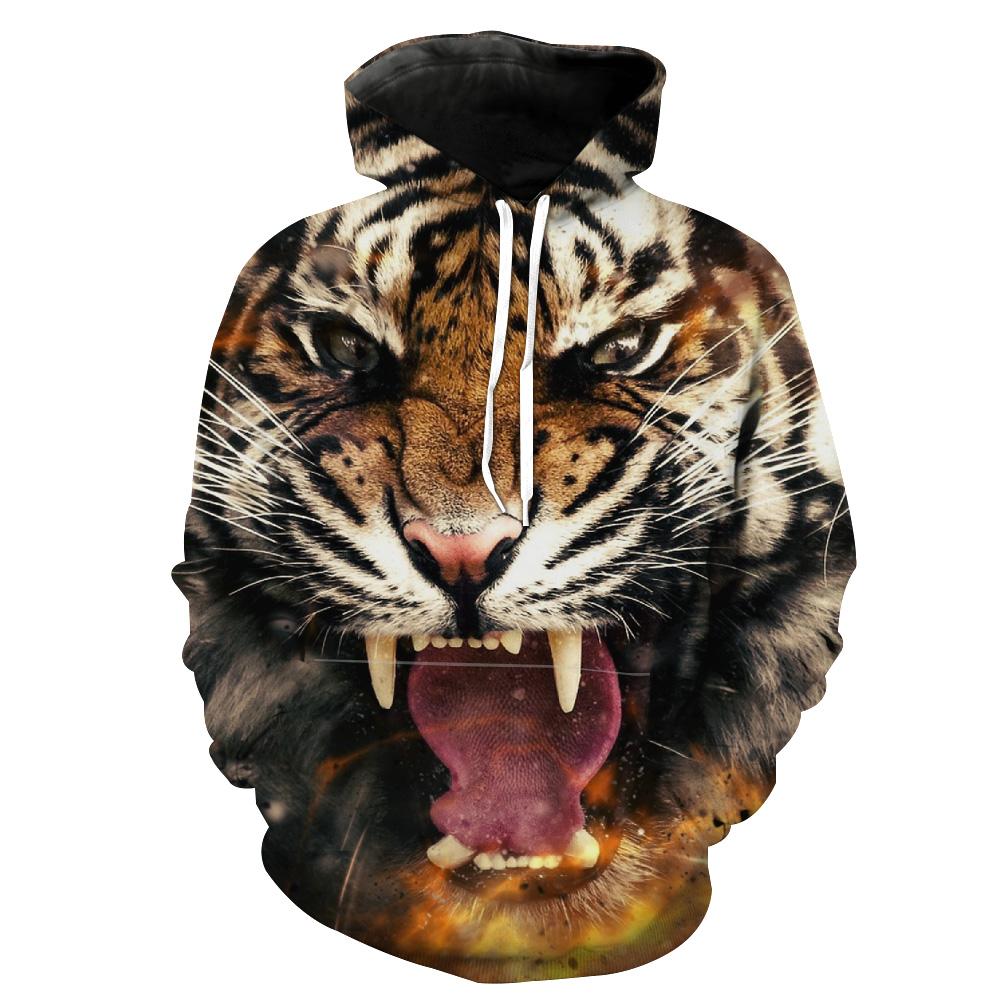 Fierce Tiger Tiger Hoodie 3D