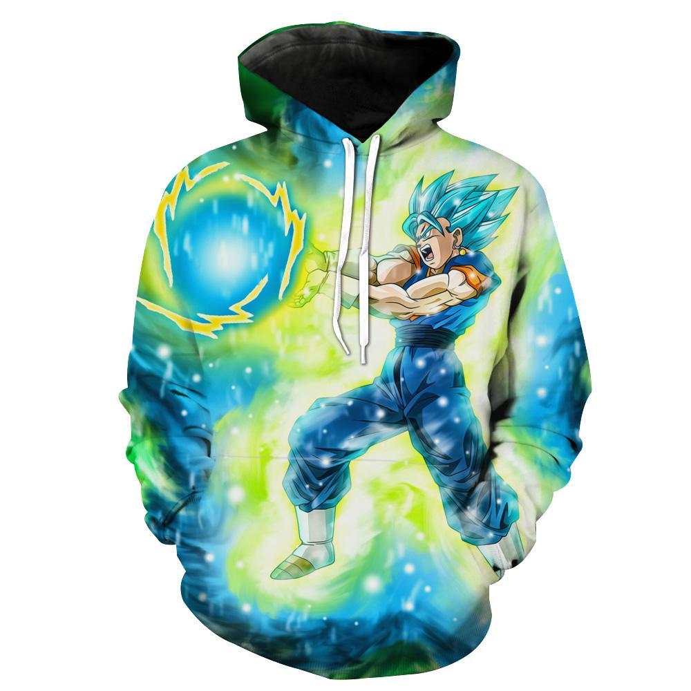 Final Kamehameha Vegito Blue Vegetto Dragon Ball Super Hoodie 3D