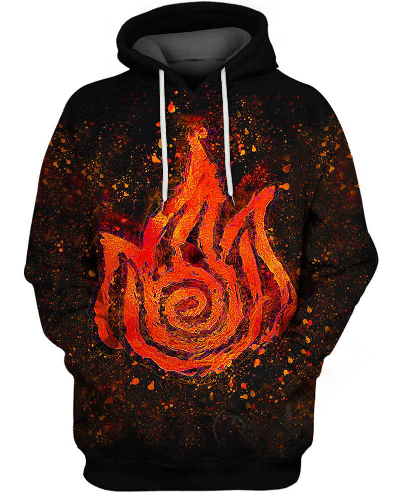 Fire Nation Symbol Hoodie 3D