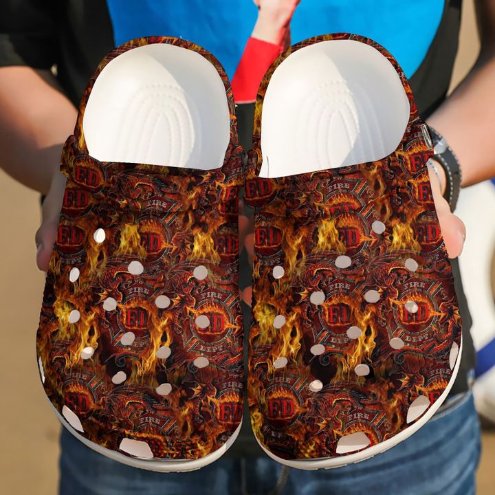 Firefighter Fire Label Crocs Clog Shoes