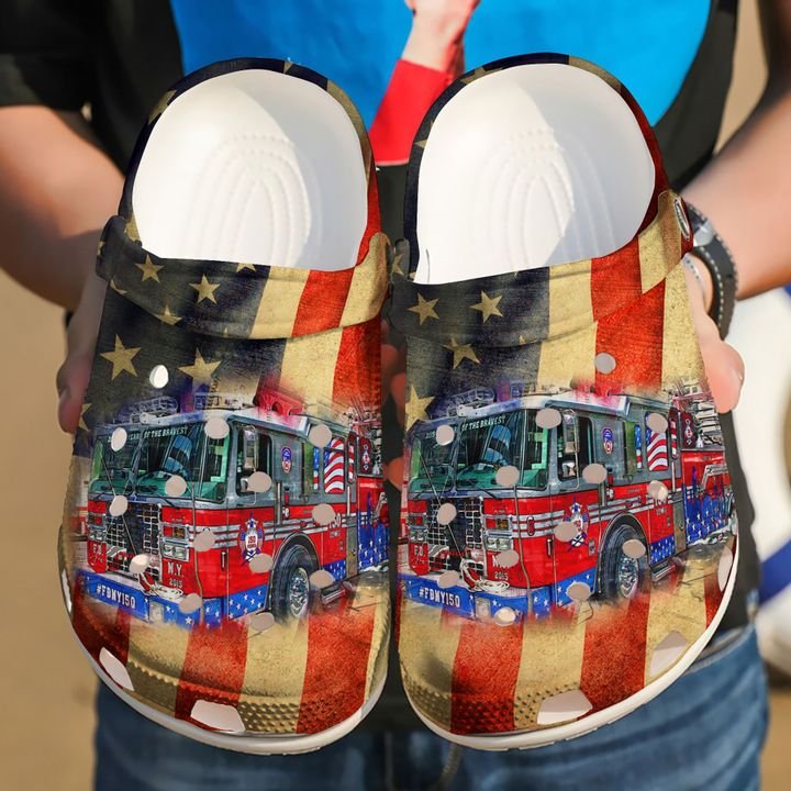 Firefighter Fire Truck Crocs Clog Shoes