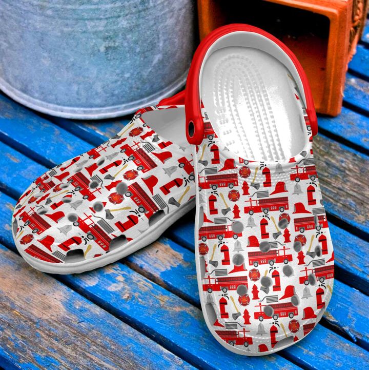 Firefighter Pattern Crocs Clog Shoes