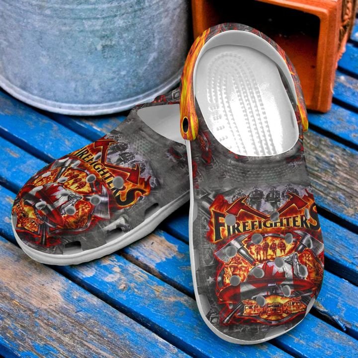 Firefighter Crocs Clog Shoes