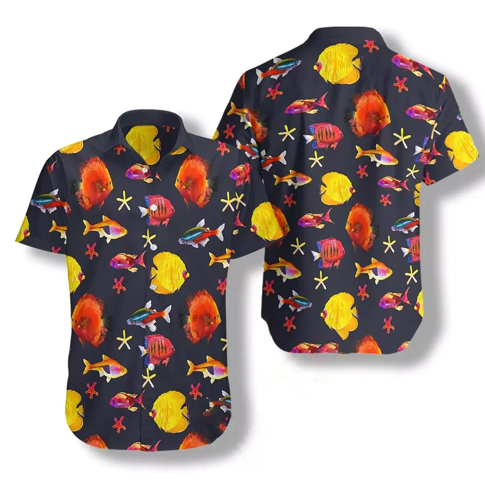 Fish And Starfish Hawaiian shirts