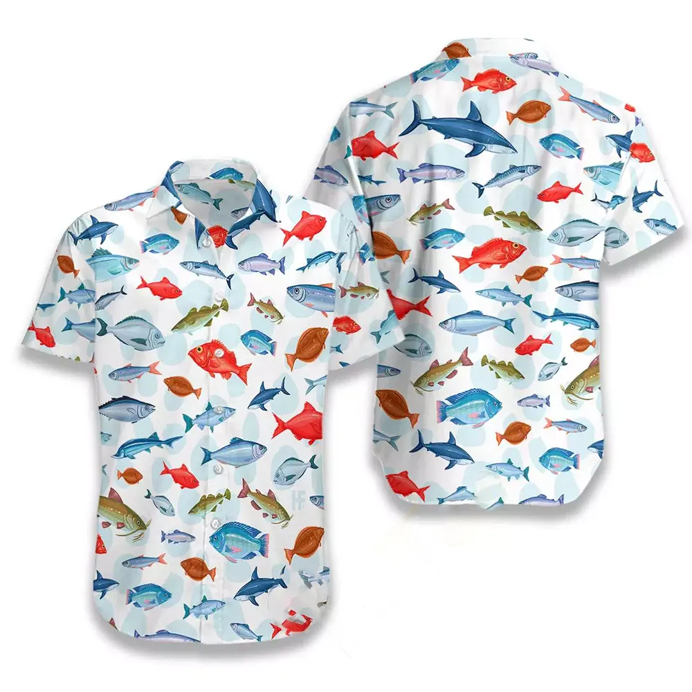Fish Pattern Hawaiian shirts