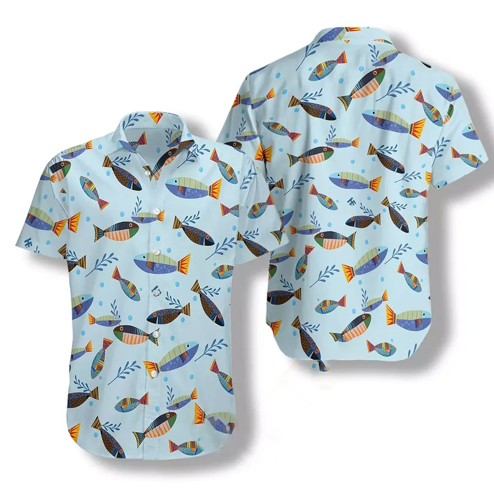 Fish Pattern Hawaiian shirts