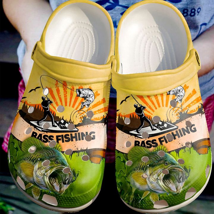 Fishing Bass Crocs Clog Shoes