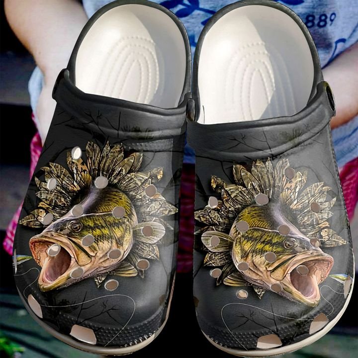Fishing Bass Crocs Clog Shoes