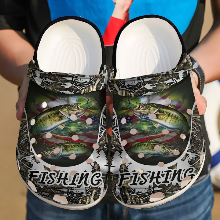 Fishing Bass Crocs Clog Shoes