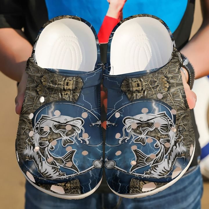 Fishing Catfish Crocs Clog Shoes